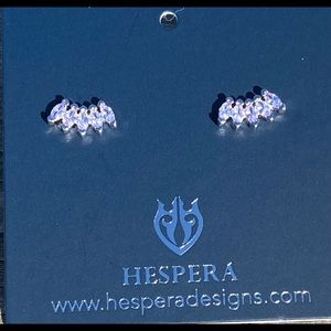 Hespera white topaz earrings